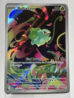 Pokemon TCG Bulbasaur cards 133/132 Mega Evolution Stamped Promo - New - Image 1