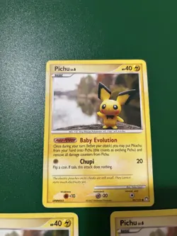 Pokemon Pichu Basic DP Black Star Promo 2007 Card Lot 3x 93/123 Regular English - Image 2