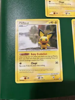 Pokemon Pichu Basic DP Black Star Promo 2007 Card Lot 3x 93/123 Regular English - Image 3