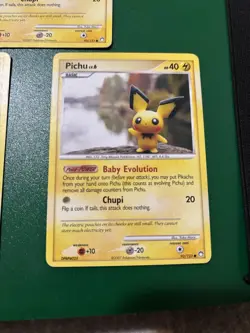 Pokemon Pichu Basic DP Black Star Promo 2007 Card Lot 3x 93/123 Regular English - Image 4