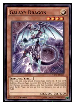 Yugioh Galaxy Dragon #MP15-EN057 2015 Mega-Tins Mega Pack LP - Image 1