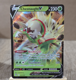 Pokemon Chesnaught V 015/195 Ultra Rare Full Art Holo Silver Tempest Card - Image 1