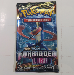 Pokemon Sun & Moon Forbidden Light Booster Pack Greninja 10 Cards + Bonus Code - Image 1