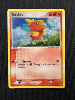 Pokemon Torchic #017 Holo Rare Black Star Promo TCG Card - LP - SWIRL - Image 1