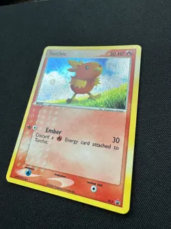 Pokemon Torchic #017 Holo Rare Black Star Promo TCG Card - LP - SWIRL - Image 3