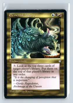 ELEMENTAL AUGURY - MTG Magic the Gathering Card - Ice Age - Rare - Image 1