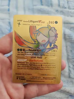 Lilligant Vstar Rainbow Gold Foil Fan Art Vinyl Textured Collector Pokemon Card - Image 1