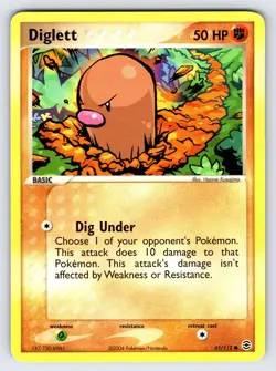 Diglett 61/112 2004 EX FireRed & LeafGreen Pokemon Card TCG Nintendo Common VLP - Image 1