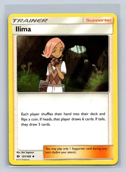 Ilima #121/149 SM Base Set Uncommon - Pokemon Card D34 - Image 1