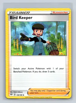 Bird Keeper #159/189 SWSH03: Darkness Ablaze Uncommon - Pokemon Card D34 - Image 1