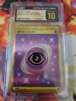 Basic Psychic Energy 210/165 Sv2a: Pokemon Card 151 CGC PRISTINE 10 - Image 1