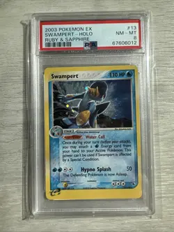 2003 Pokemon EX #13 Swampert Holo Foil Ruby & Sapphire, 13/109, PSA 8 NM-MT - Image 1