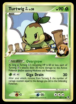Turtwig GL Rising Rivals Common 85/111 2009 Pokemon TCG - Image 1