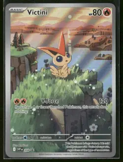 2025 Pokemon Scarlet & Violet Victini #208 Full Art Promo - Image 1
