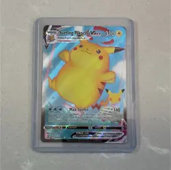 Pokemon Surfing Pikachu VMAX Ultra Rare Holo 310 HP 009/025 Celebrations English - Image 1