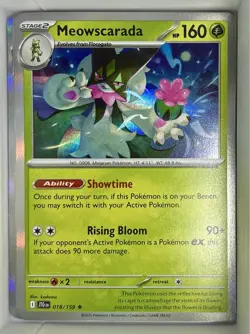 Meowscarada [Reverse Holo] 18/159 Pokemon TCG Journey Together - Image 1
