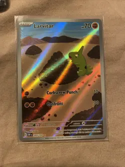 Pokemon Larvitar 203/197 Obsidian Flames Scarlet & Violet Illustration Rare - Image 1