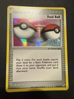 Dual Ball 78/100 Pokemon TCG EX Crystal Guardians Reverse Holo Stamped - Image 1