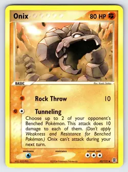 Onix 42/112 2004 EX FireRed & LeafGreen Pokemon Card TCG Saitou Art - VLP - Image 1