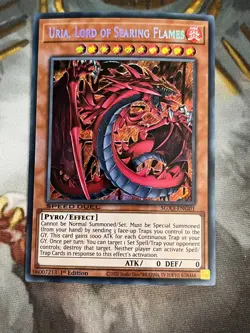 Uria, Lord of Searing Flames SGX3-ENG01 Secret Rare YuGiOh - Image 1