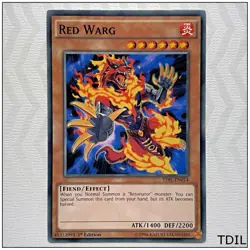 Red Warg - TDIL-EN014 - Common 1st Edition Yugioh - Image 1