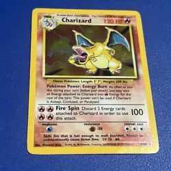 Pokemon TCG Charizard Base Set Holo Unlimited Rare Card 4/102 Lightly Played🔥 - Image 1