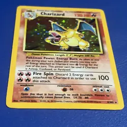 Pokemon TCG Charizard Base Set Holo Unlimited Rare Card 4/102 Lightly Played🔥 - Image 4