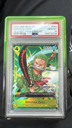 Roronoa Zoro CS Event Pack-Finalist PSA 10 Foil One Piece P-042 (Textured) - Image 1