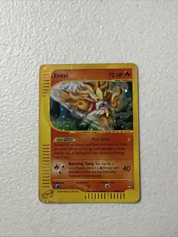 Entei H8/H32 Pokemon Aquapolis Holo Rare Card English Edition - Image 1