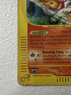 Entei H8/H32 Pokemon Aquapolis Holo Rare Card English Edition - Image 4