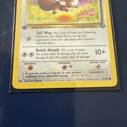 🔥 1st Edition Eevee 51/64 Jungle Set 1999 Pokemon Card - NM - Image 2