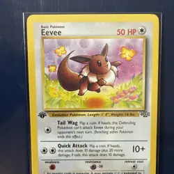 🔥 1st Edition Eevee 51/64 Jungle Set 1999 Pokemon Card - NM - Image 3