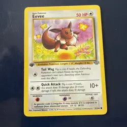 🔥 1st Edition Eevee 51/64 Jungle Set 1999 Pokemon Card - NM - Image 4