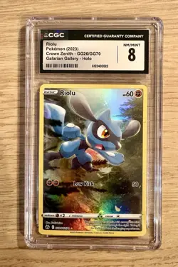 Two Graded Pokemon Cards. Riolu And Kingdra. CGC Graded 8 And 9. - Image 4