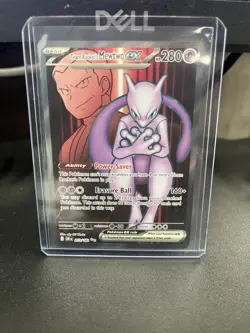 Pokemon Team Rockets Mewtwo EX Holo Card 213/182 Destined Rivals Series - Image 1