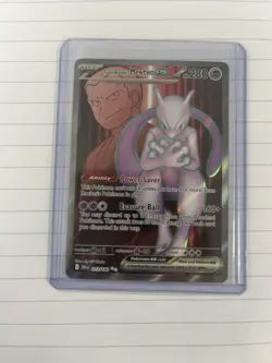 Pokemon Team Rockets Mewtwo EX Holo Card 213/182 Destined Rivals Series - Image 3