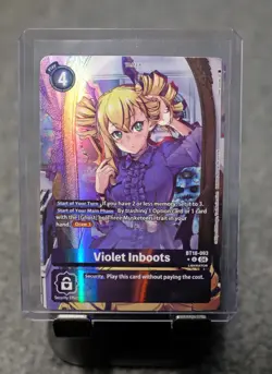 Bandai Digimon CCG Violet Inboots Tamer Holo Card BT18-093 English Shin Sasaki - Image 1