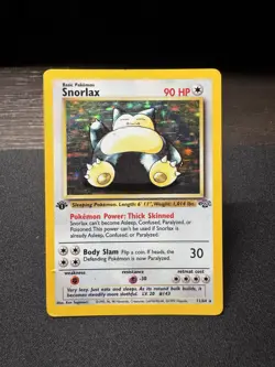 Pokemon Snorlax 1st Edition Holo Rare Jungle 11/64 90 HP Wizards 1999 Card - Image 2