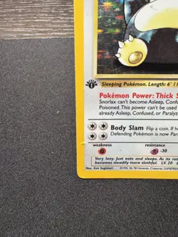 Pokemon Snorlax 1st Edition Holo Rare Jungle 11/64 90 HP Wizards 1999 Card - Image 3