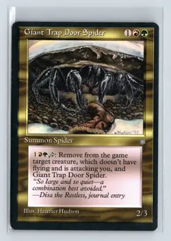 GIANT TRAP DOOR SPIDER - MTG Magic the Gathering Card - Ice Age - Uncommon - Image 1