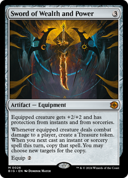 Sword of Wealth and Power [Outlaws of Thunder Junction: The Big Score] Magic MTG - Image 1