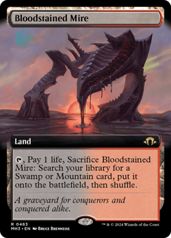 Bloodstained Mire (Extended Art) [Modern Horizons 3] Magic MTG - Image 1