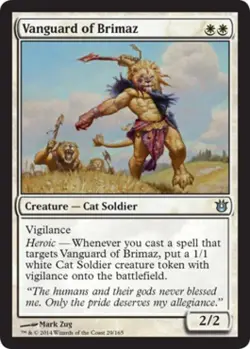Vanguard of Brimaz - Light Play MTG Born of the Gods - Image 1