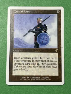 **COAT OF ARMS** ~7th Ed ~ MTG: Magic the Gathering, Moderate Play (LP) - Image 1