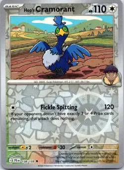 Hop's Cramorant 138/159 Uncommon Journey Together Pokemon Reverse Holo NM - Image 1