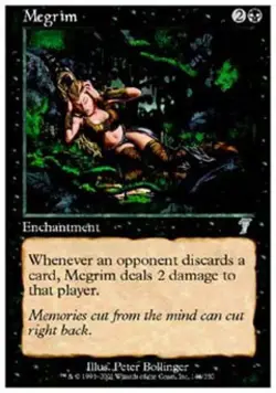 Megrim - Medium Play MTG 7th Edition - Image 1