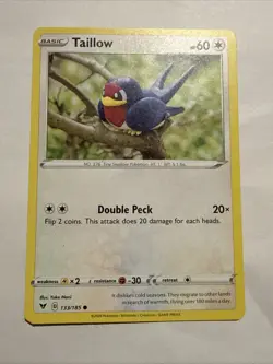 Taillow 133/185 Vivid Voltage Regular Finish Pokemon Card - Yuka Morii - Image 1