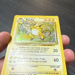 Pokemon Raichu 14/102 Base Set Holo Rare 1999 Wizards of the Coast Card - Image 2
