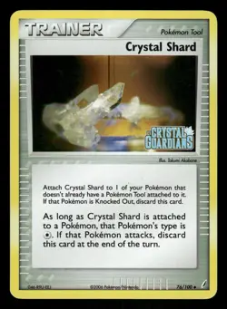 Pokemon Crystal Shard Uncommon Crystal Guardians 76/100 LP Reverse Holo Stamped - Image 1