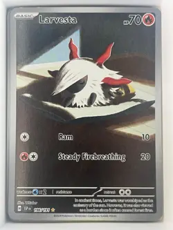 Larvesta 196/191 Illustration Rare Surging Sparks Pokemon NM - Image 1